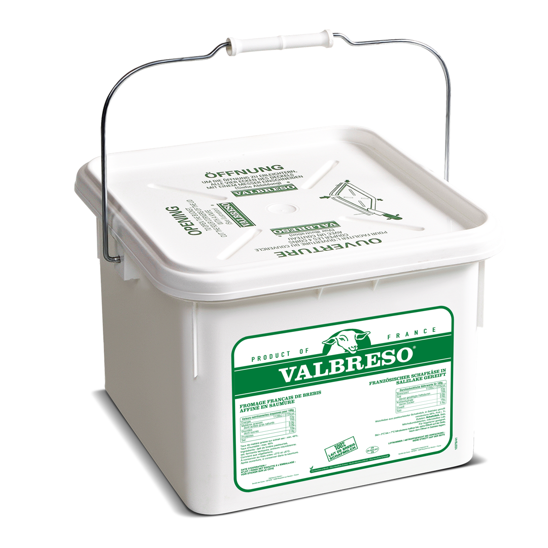 Wholesale Valbreso 100% Sheep Milk Feta 17#- Bulk
