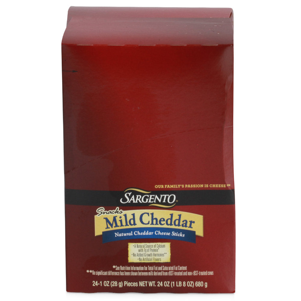 Wholesale Sargento Case Yellow Stick Cheddar Cheese Individually Wrapped- Bulk