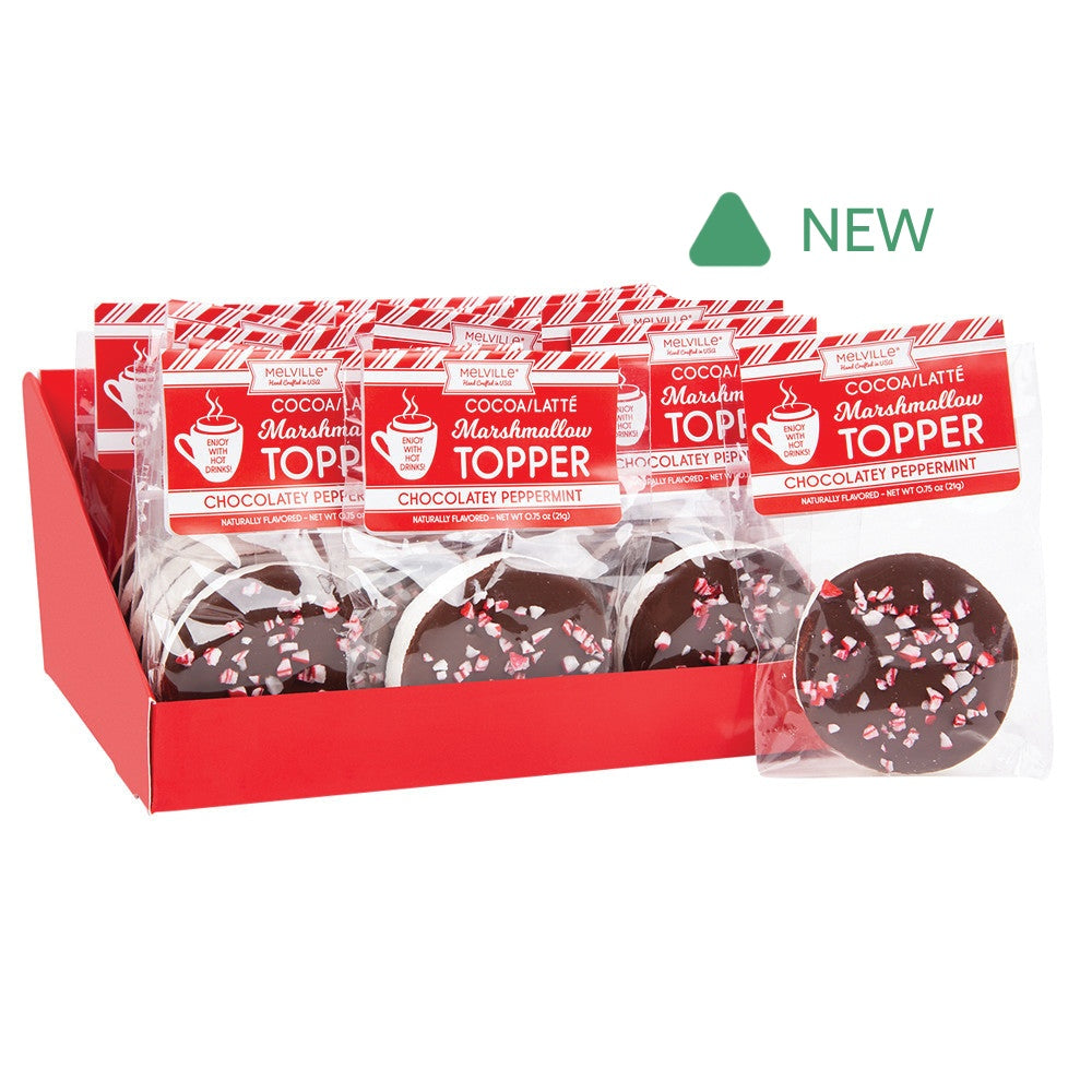 Wholesale Marshmallow Dark Chocolate Peppermint 0.75 Oz Topper- Bulk
