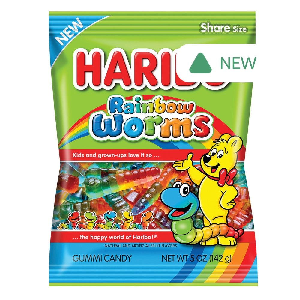 Wholesale Haribo Rainbow Worms 5 Oz Bag- Bulk