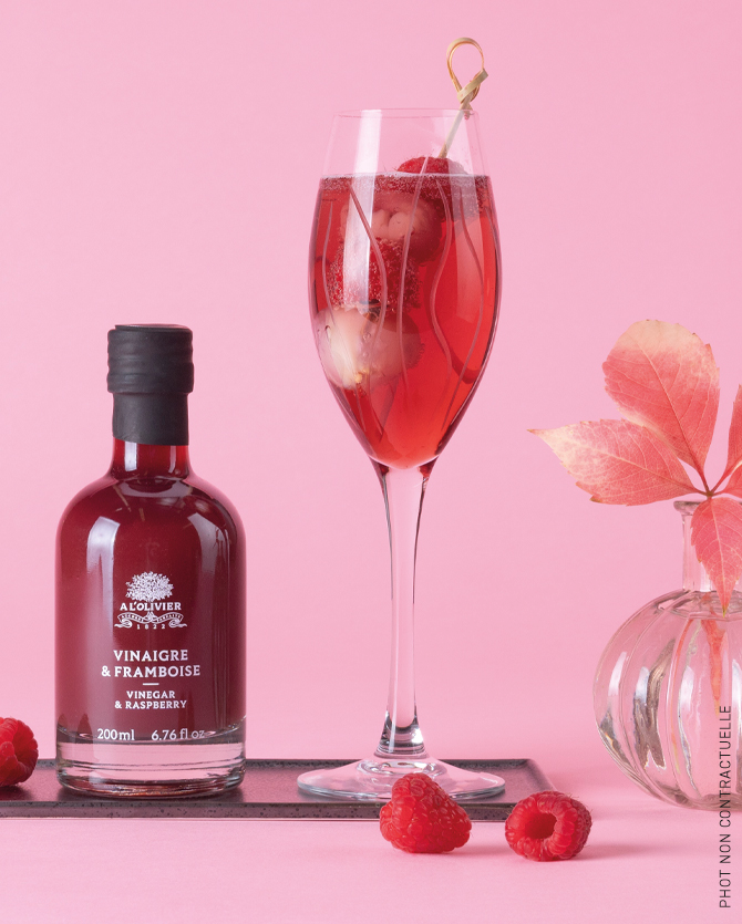 Wholesale A L'Olivier Vinegar Raspberry Fruit- Bulk