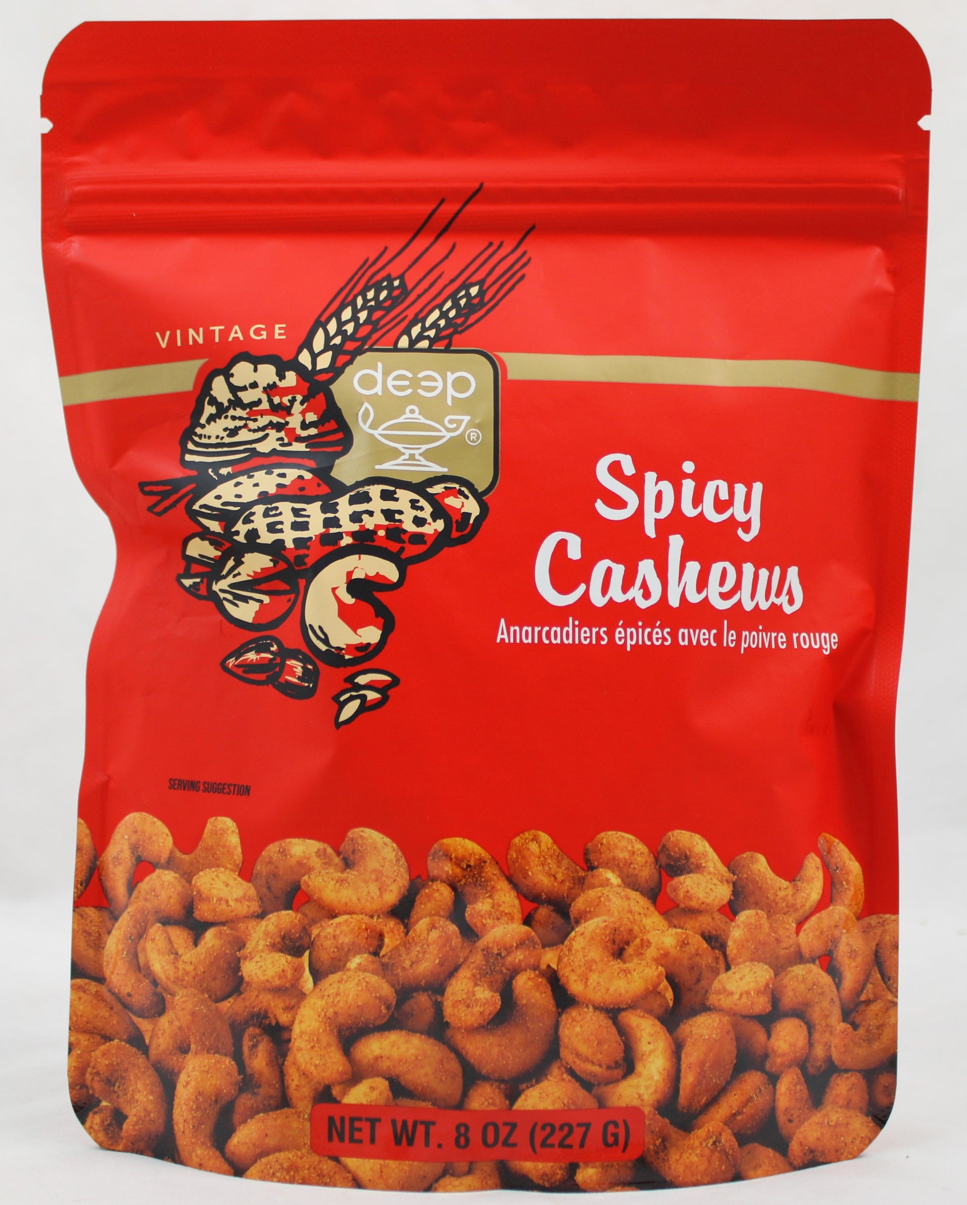 Wholesale Deep Spicy Cashews Red Pepper 8 OZ- Bulk