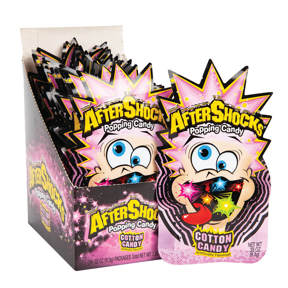 Wholesale Aftershocks Popping Candy Cotton Candy Minis 0.33 Oz- Bulk