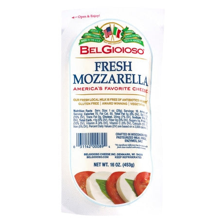 Wholesale Belgioioso Each Fresh Mozzarella Log- Bulk