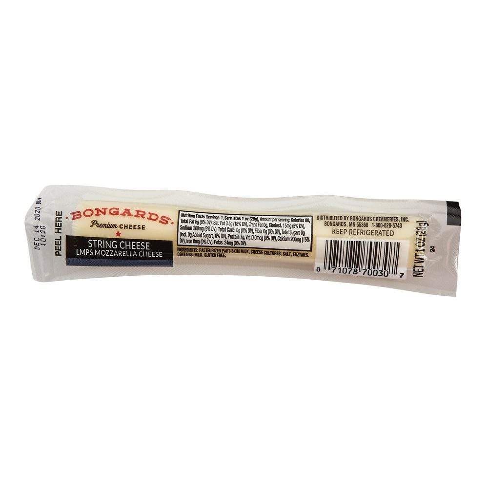 Wholesale Bongards Individually Wrapped Mozzarella String Cheese | 1 oz- Bulk