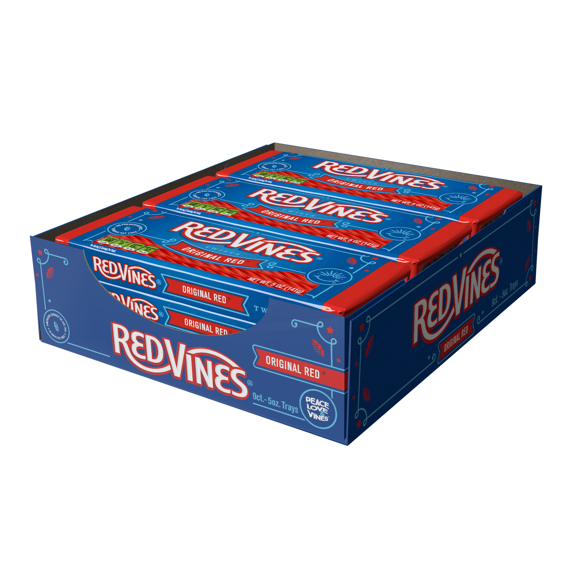 Wholesale Red Vines Original Red® Chewy Licorice Twists 5oz Trays- Bulk