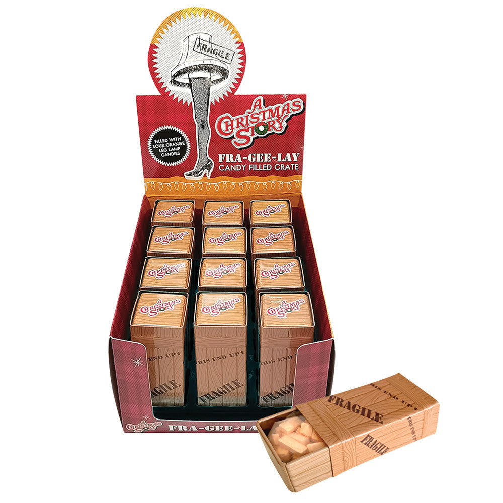 Wholesale Fra-Gee-Lay Christmas Story Crate 1.5 Oz Tin- Bulk
