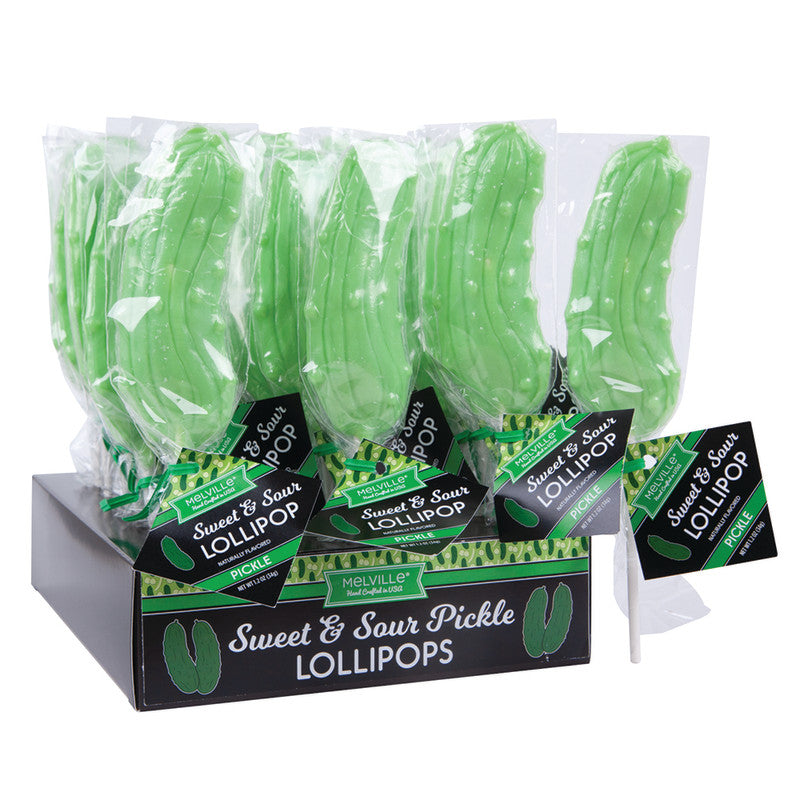 Wholesale Sweet & Sour Pickle Lollipops 1.2 Oz- Bulk