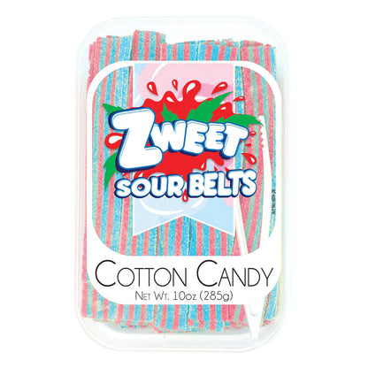 Wholesale Zweet Cotton Candy Sour Belts 10 Oz Tub *Sf Dc Only*- Bulk