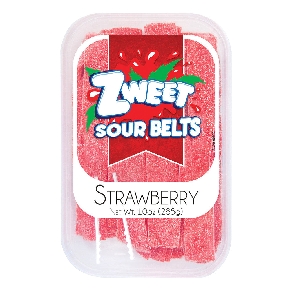 Wholesale Zweet Strawberry Sour Belts 10 Oz Tub *Sf Dc Only*- Bulk