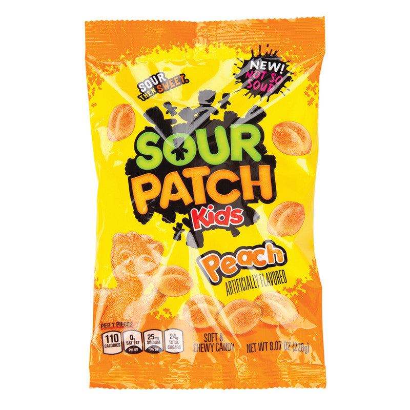 Wholesale Sour Patch Kids Peach Peg Bag 8.07 Oz- Bulk