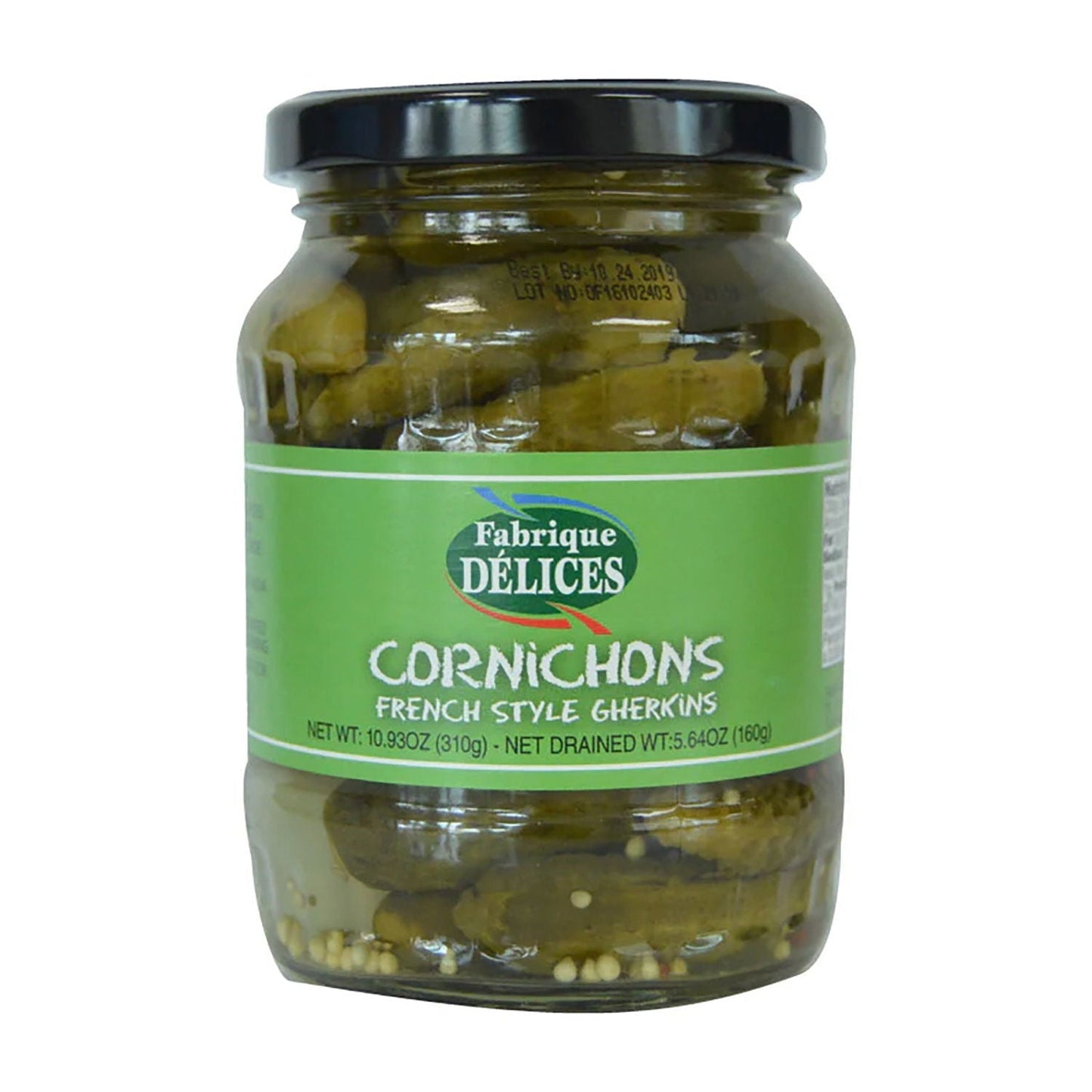 Wholesale Fabrique Delice Cornichons - French Style Gherkins Pickled in Vinegar, Retail 10.9 OZ- Bulk