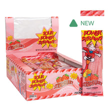 Wholesale Sour Power Straws Strawberry 1.75 Oz- Bulk