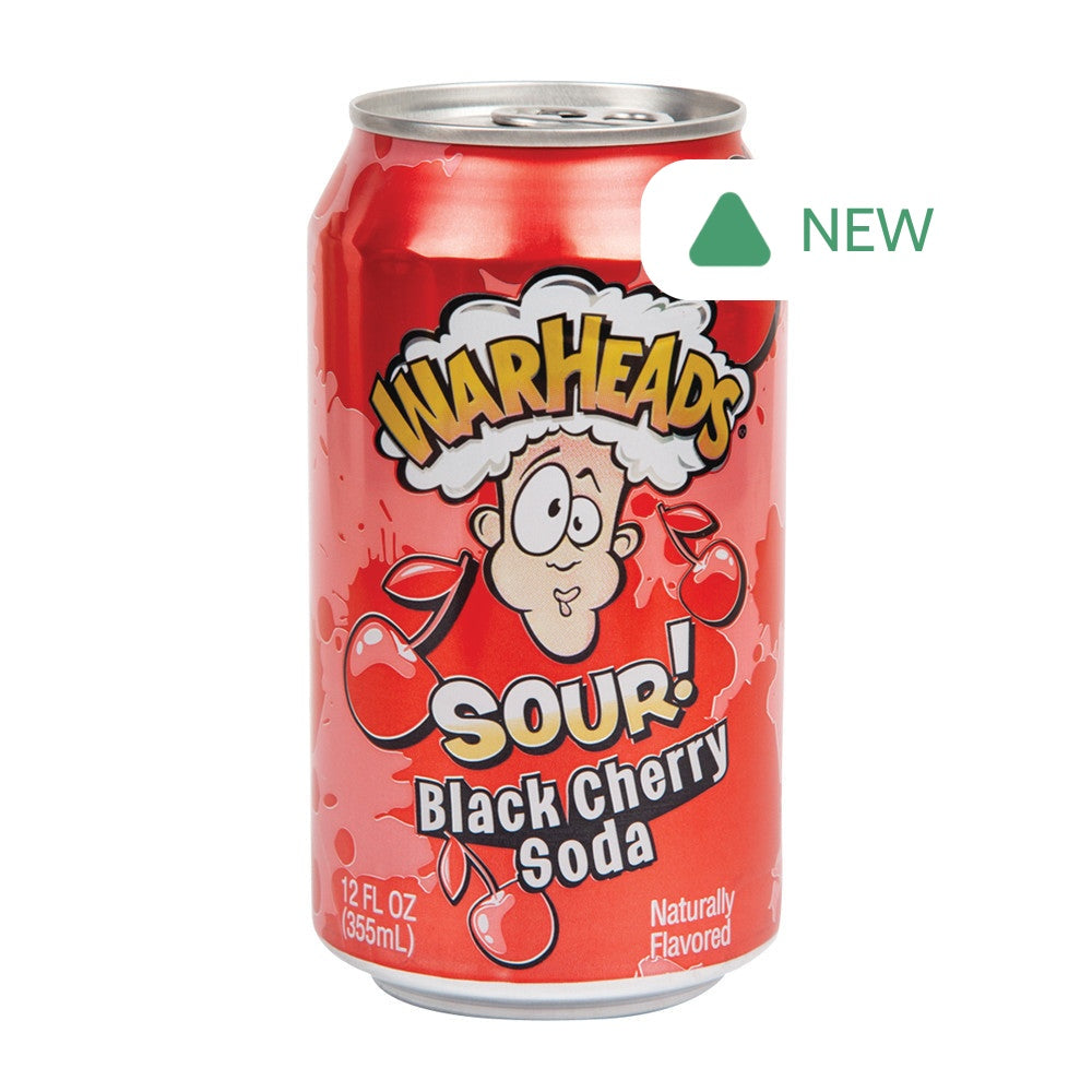 Wholesale Warheads Sour Black Cherry Soda 12 Oz Can- Bulk