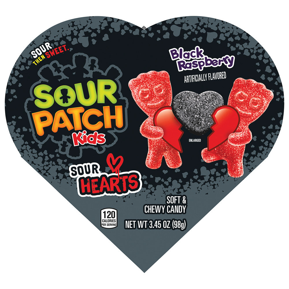 Sour Patch Kids Black Hearts 3.4 Oz Heart Box