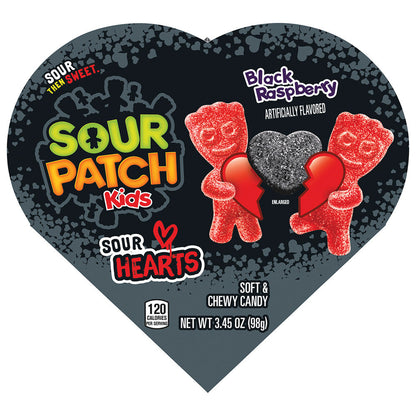 Sour Patch Kids Black Hearts 3.4 Oz Heart Box