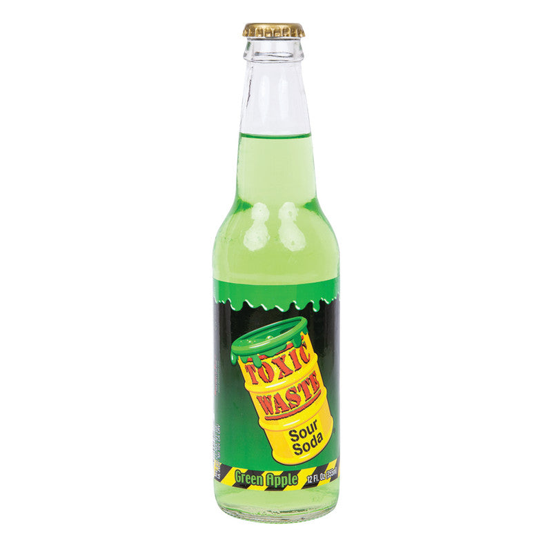 Wholesale Toxic Waste Green Apple Sour Soda 12 Oz Bottle- Bulk