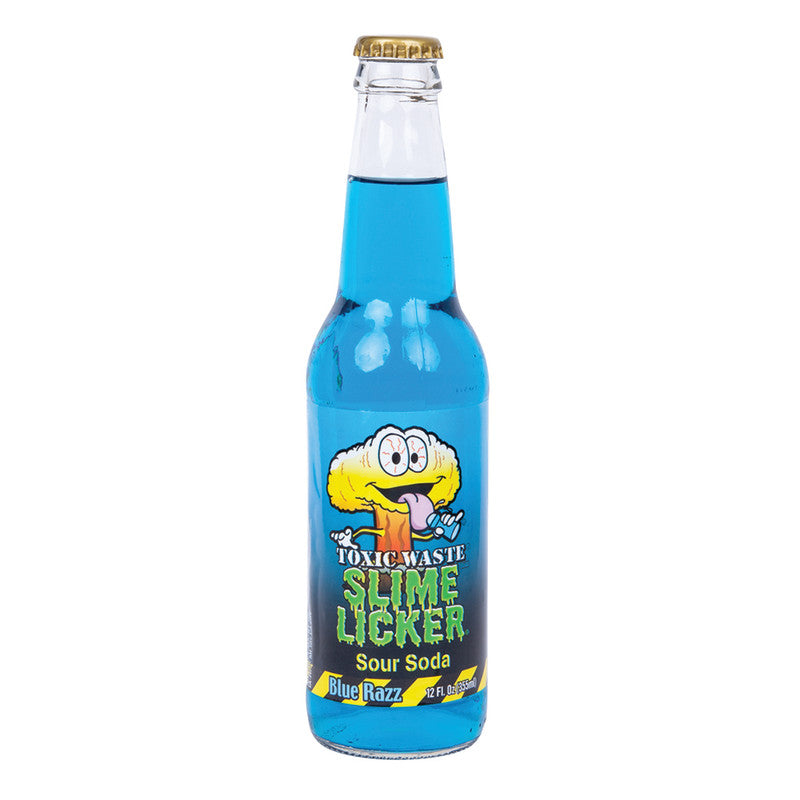 Wholesale Toxic Waste Blue Razz Slime Licker Soda 12 Oz Bottle- Bulk