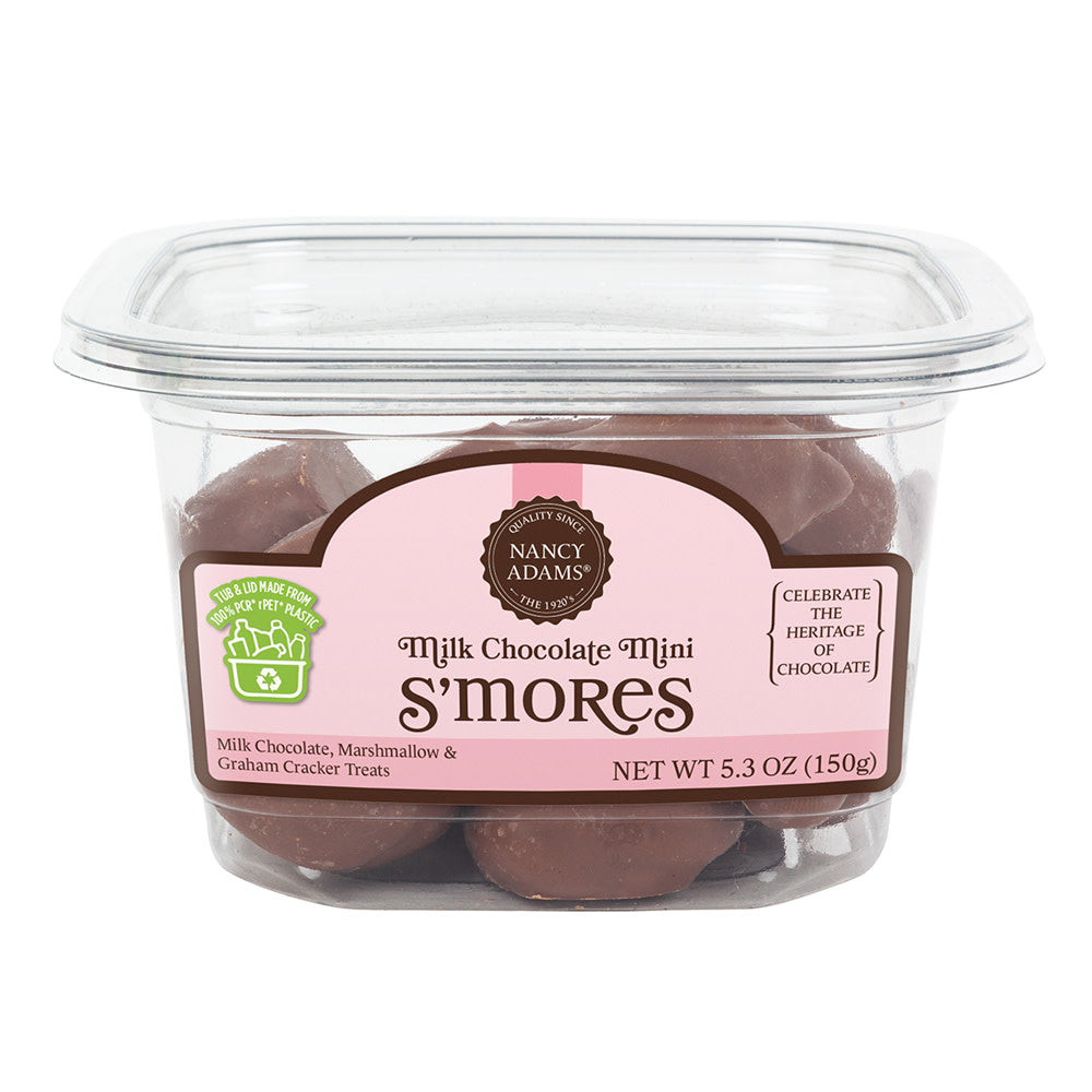 Wholesale Nancy Adams Milk Chocolate Mini S'Mores 5.3 Oz Tub- Bulk