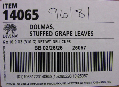 Wholesale Divina Deli Cup Stffd Grape Leaves- Bulk