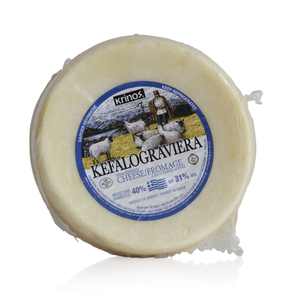 Wholesale Krinos Each Kefalograviera Cheese Baby Wheel- Bulk