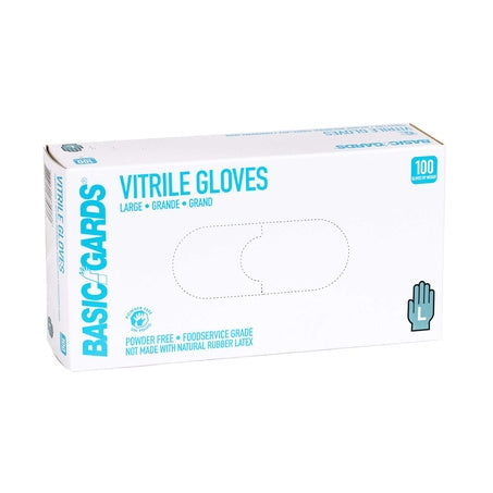 Wholesale Basic Gards Case Large Blue Vitrile Gloves- Bulk