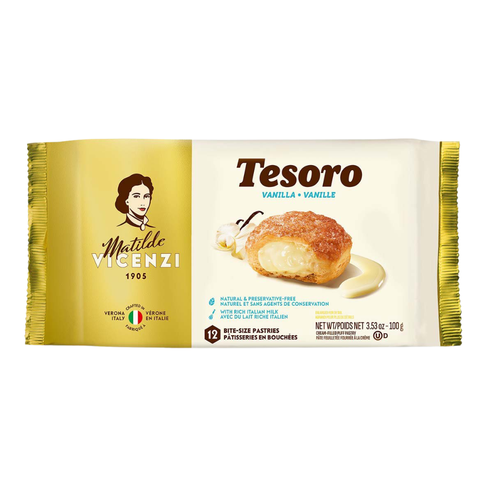 Wholesale Vicenzi Case Tesoro Vanilla Puff Pastry Cookie- Bulk