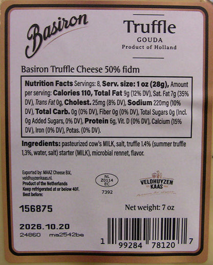 Wholesale Basiron Truffle Gouda 200G- Bulk