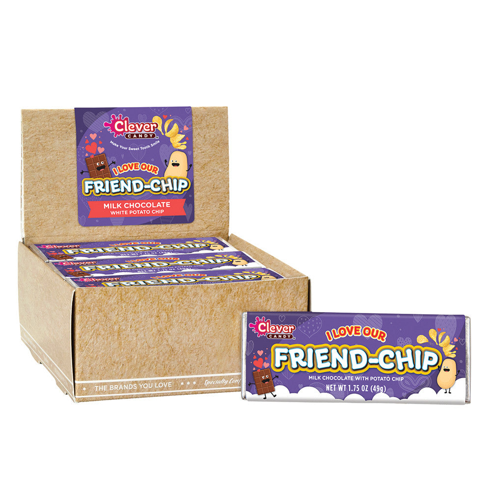 Wholesale Müttenberg Candy I Love Our Friend-Chip Milk Chocolate With Potato Chips 1.75 Oz Bar- Bulk