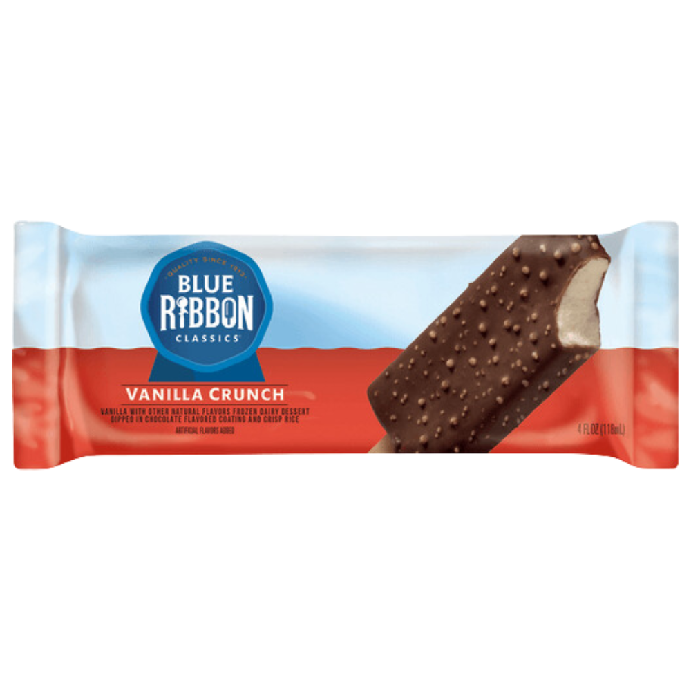 Wholesale Blue Ribbon Case Vanilla Crunch Ice Cream Bar- Bulk