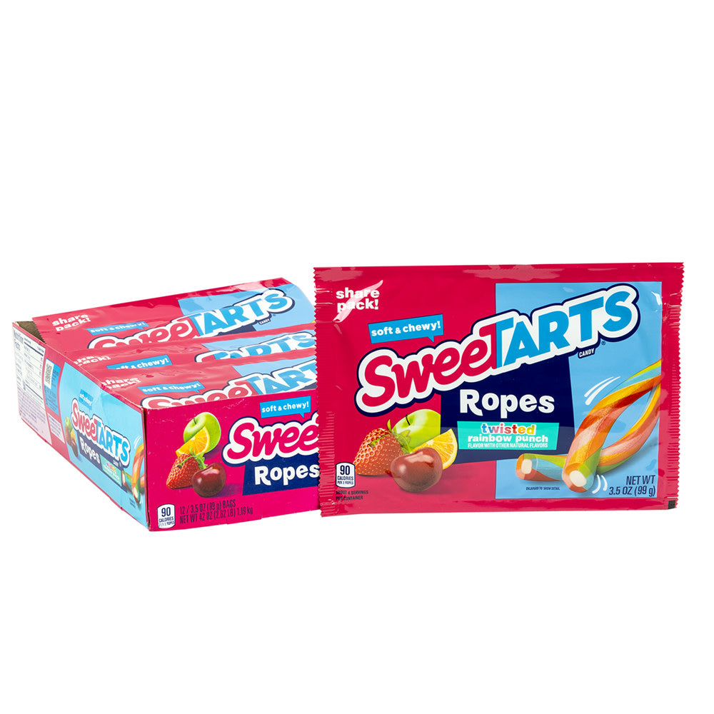 Wholesale Sweetarts Ropes Twisted Rainbow Punch 3.5 Oz Bag- Bulk