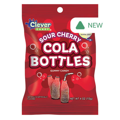 Wholesale Müttenberg Candy Sour Cherry Cola Bottles 4 Oz Peg Bag- Bulk