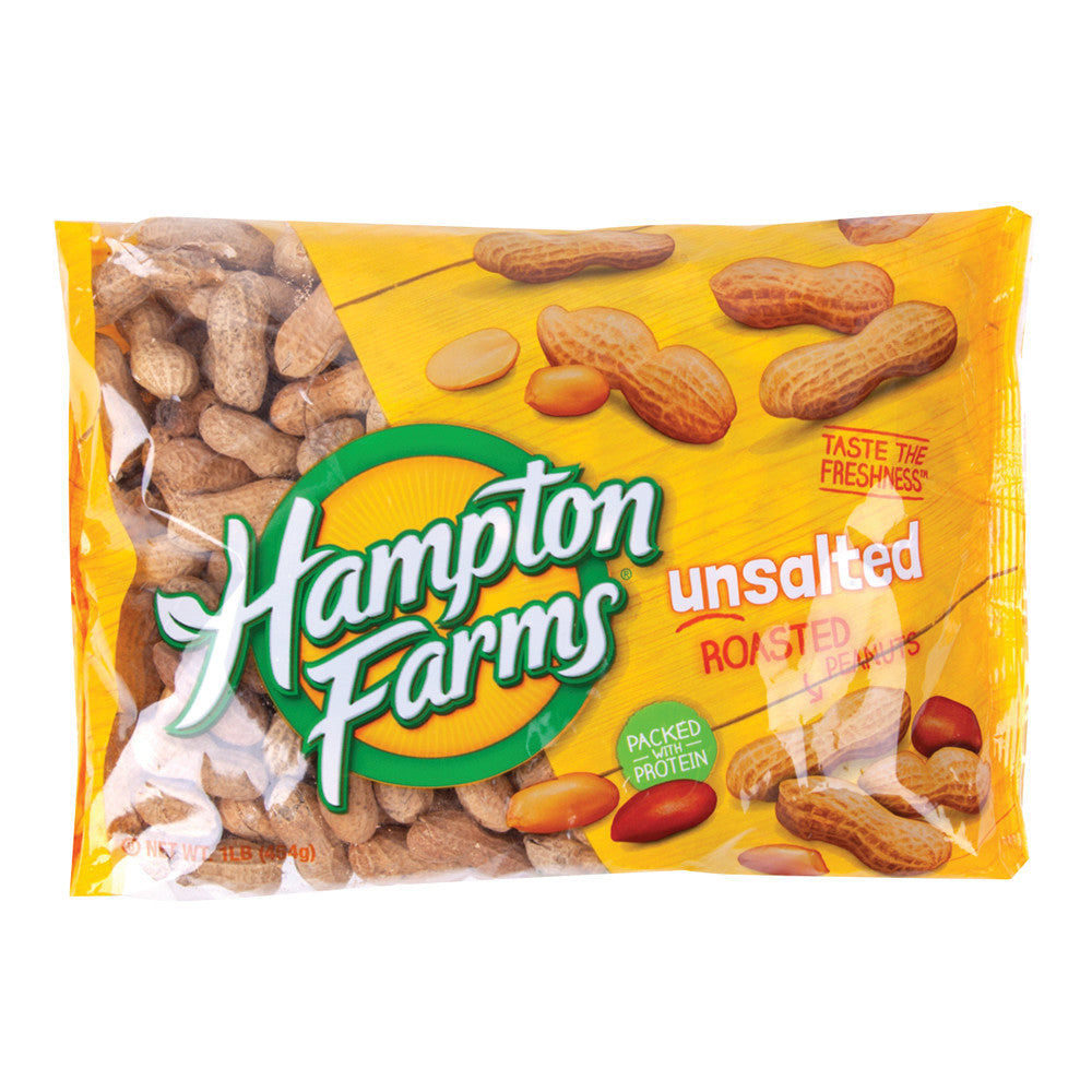 Wholesale Hampton Farms In Shell Unsalted Roasted Peanuts 16 Oz 24 Pack- Bulk