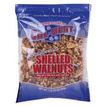 Wholesale Cal-Best Shelled Walnuts 16 Oz 24 Pack Resealable See Through Bag- Bulk
