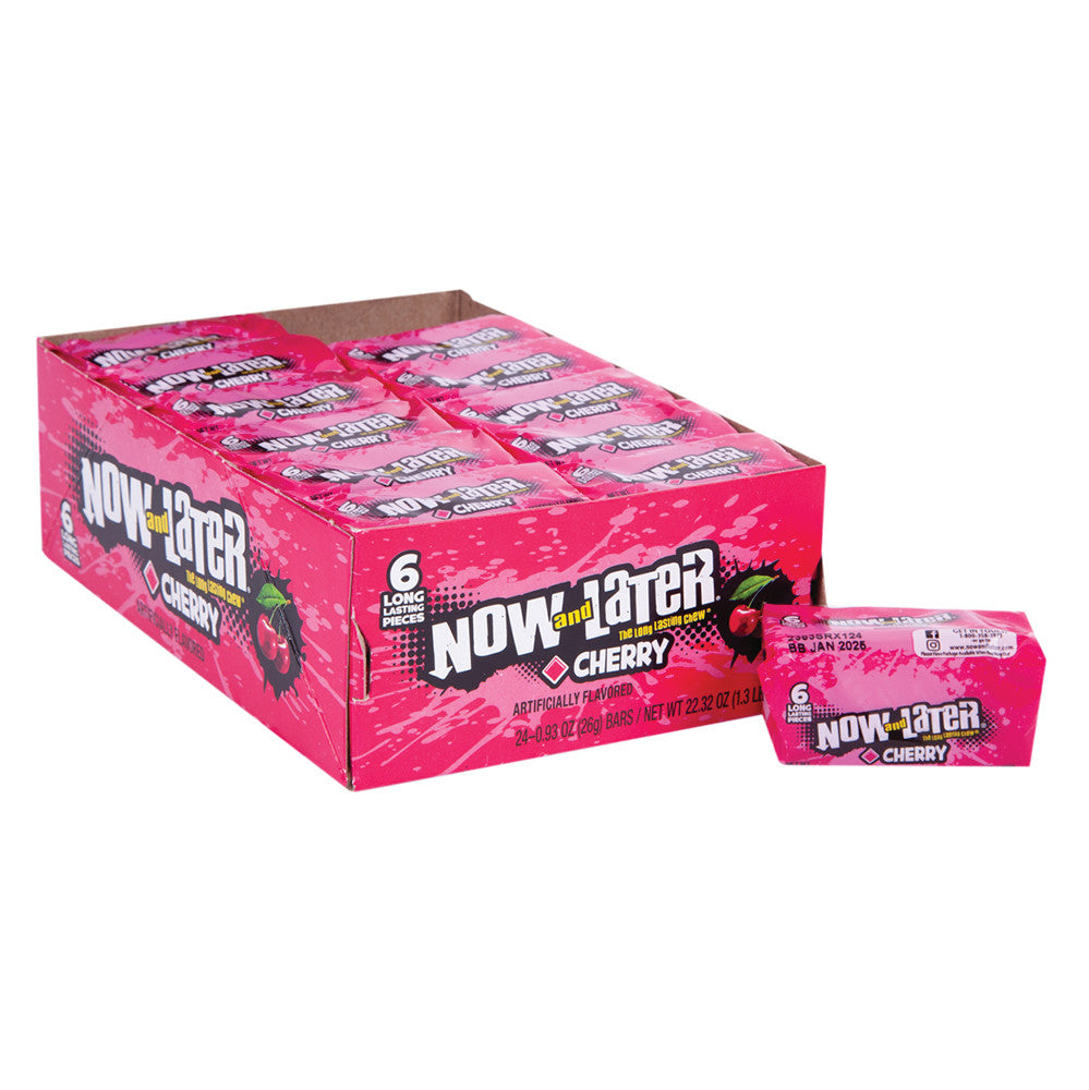 Wholesale Now & Later Cherry 0.93 Oz- Bulk