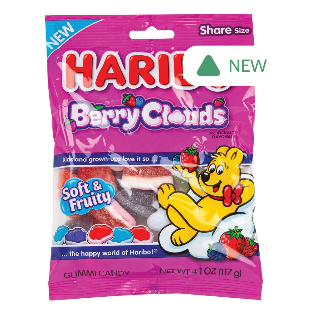 Wholesale Haribo Berry Clouds 4.1 Oz Peg Bag- Bulk