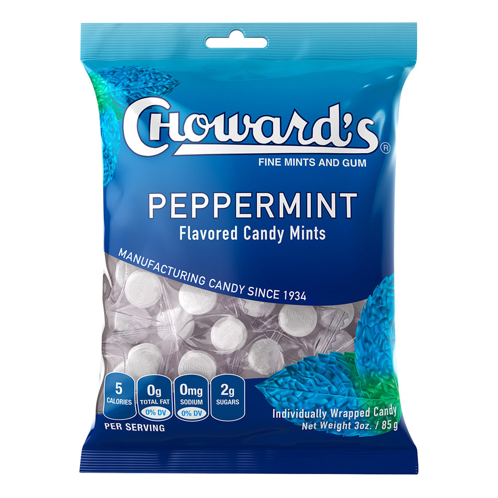 Wholesale Choward'S Peppermint Mints 3 Oz Peg Bag- Bulk