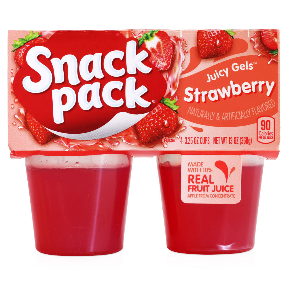 Wholesale Snack Pack Case Strawberry Gelatin Snack Pack- Bulk