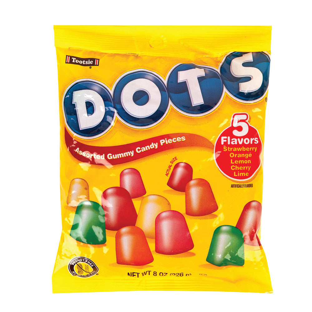 Wholesale Dots Assorted Flavor 8 Oz Peg Beg- Bulk