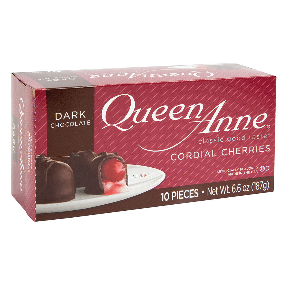Queen Anne Dark Chocolate Cherry Cordials 6.6 Oz Box