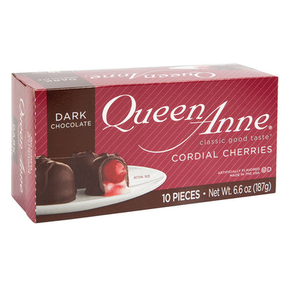 Queen Anne Dark Chocolate Cherry Cordials 6.6 Oz Box
