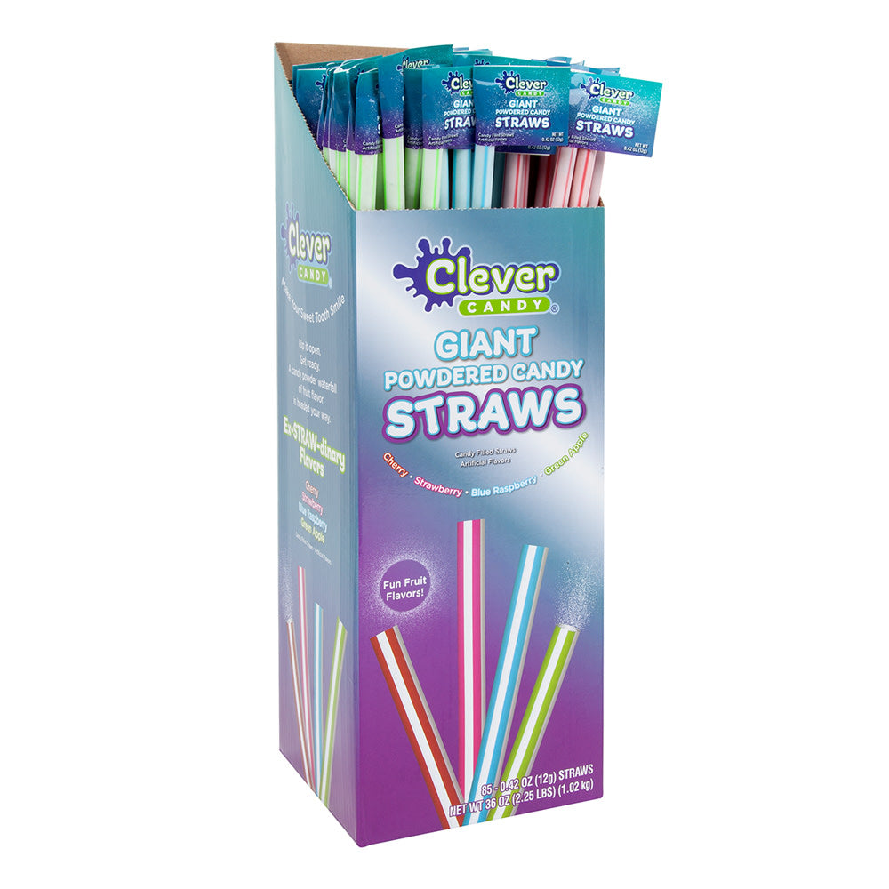 Wholesale Müttenberg Candy Assorted Giant Powdered Candy Straws 0.42 Oz- Bulk