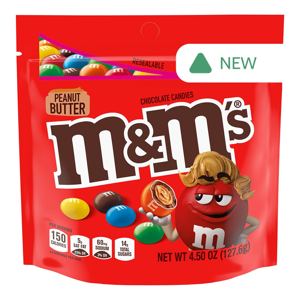 Wholesale M&M'S Peanut Butter 4.5 Oz Stand Up Bag- Bulk