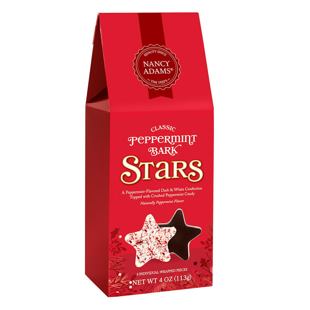 Wholesale Nancy Adams Peppermint Bark Stars 4 Oz Box- Bulk