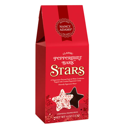 Wholesale Nancy Adams Peppermint Bark Stars 4 Oz Box- Bulk