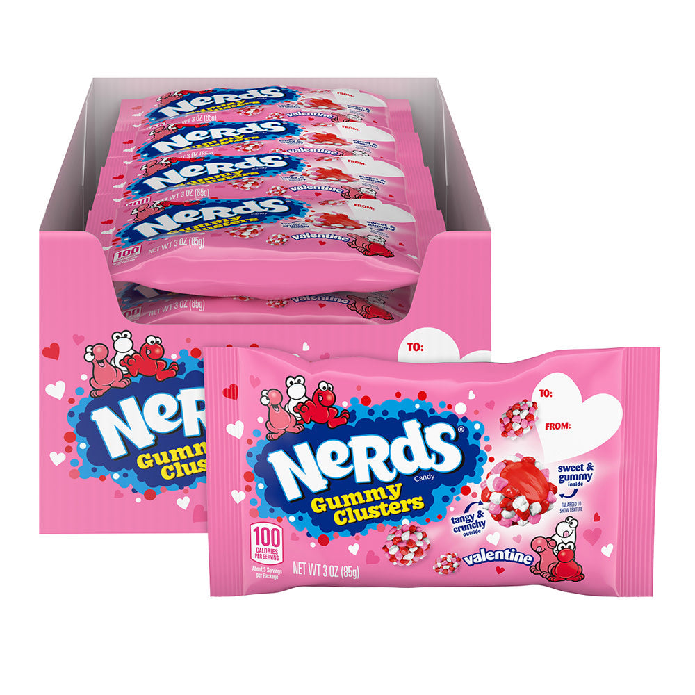 Wholesale Nerds Valentine'S Gummy Clusters 3 Oz- Bulk