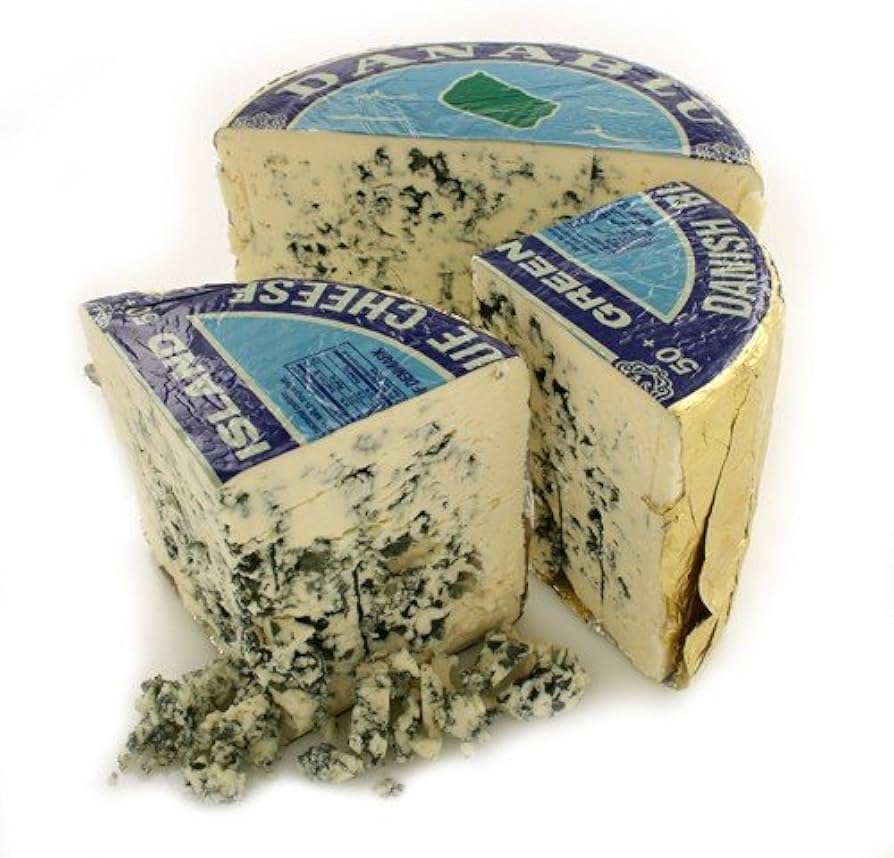 Wholesale St. Clemens Green Island Danish Crumbly Blue Cheese Wheel 6 lb.- Bulk