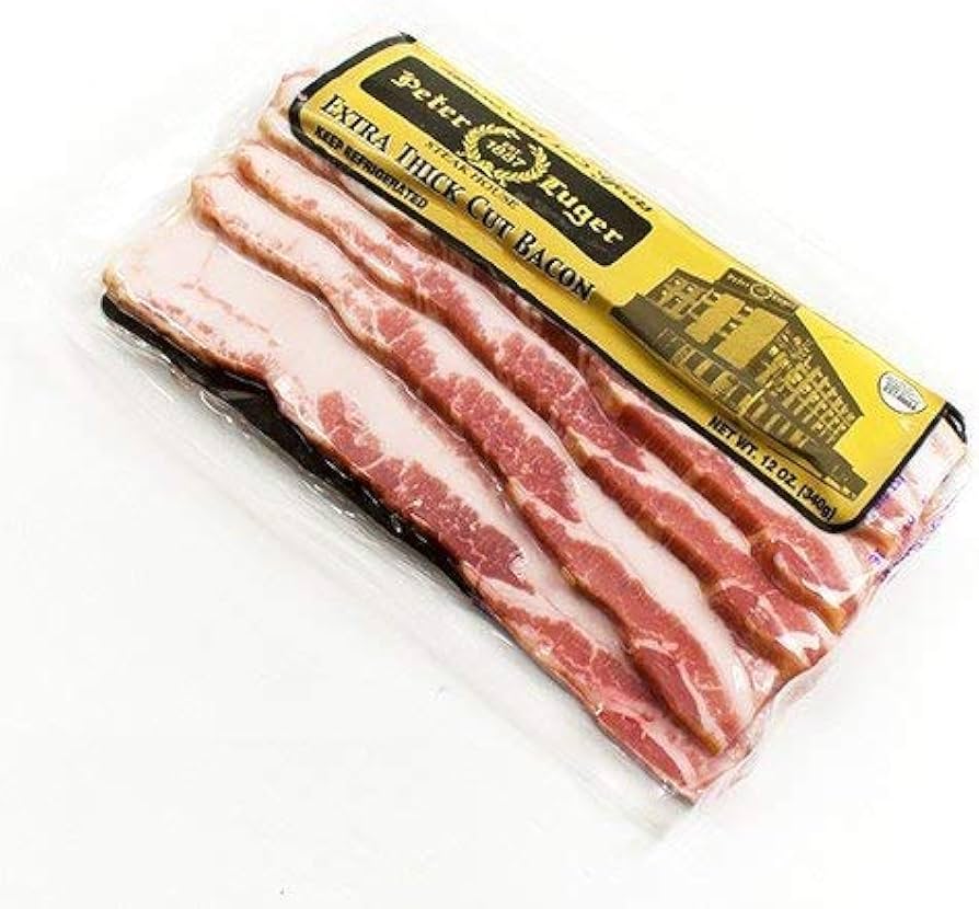 Wholesale Peter Luger Extra Thick Cut Bacon - 12 Ounce Pack (Perfect for Steaks & Burgers)- Bulk