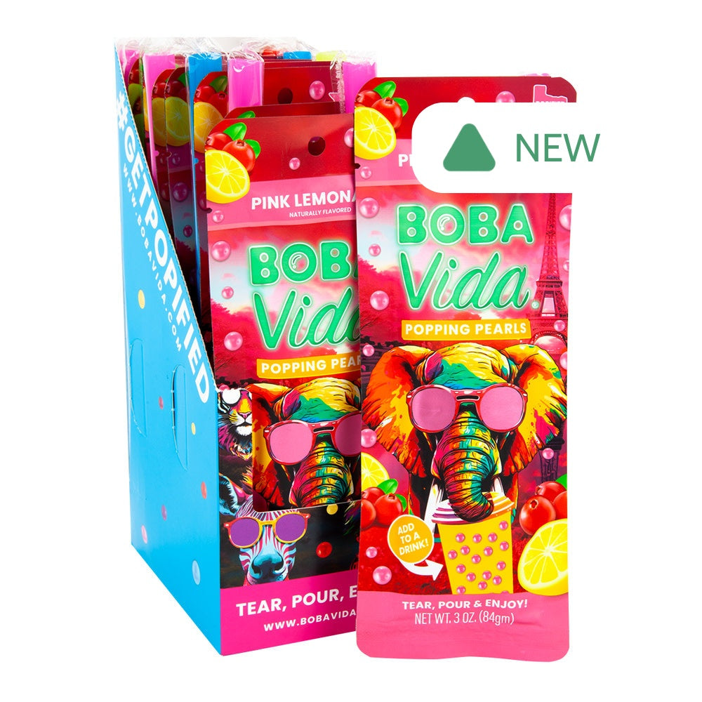 Wholesale Bobavida Popping Boba Pink Lemonade 3 Oz- Bulk