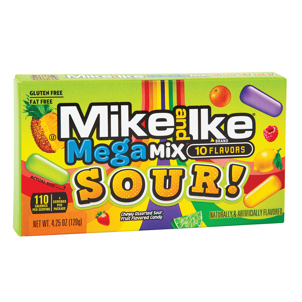 Wholesale Mike And Ike Mega Mix Sour 4.25 Oz Theater Box- Bulk